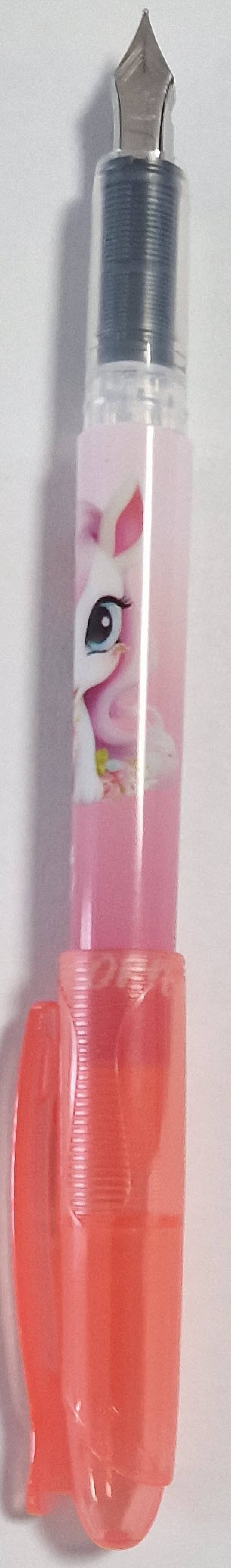 Stilou Basic SF blister cu 1 corector si 1 rezerva ROZ UNICORN