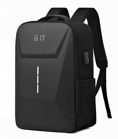 Ghiozdan Laptop, Black It, 2 Fermoare, 42HX30X12cm, Negru