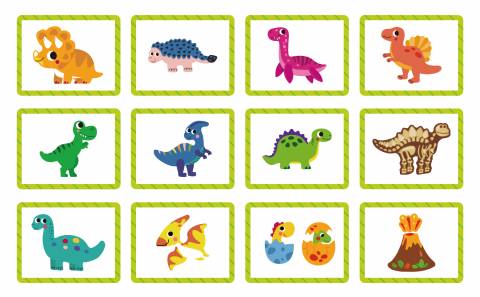 Joc Educativ Magnetic Box Dinosaur din Lemn, Magnetic cu Dinozauri pentru Copii