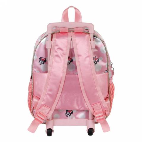 Troler Prescolari, Minnie Mouse 3D, 1 fermoar, 2 buzunare, 26cm x 34cm x 13cm