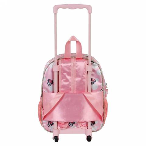 Troler Prescolari, Minnie Mouse 3D, 1 fermoar, 2 buzunare, 26cm x 34cm x 13cm