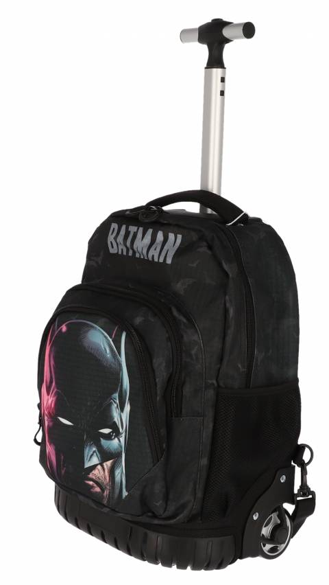 Ghiozdan troler DC Comics Batman Face FAN GTS, negru 47x32x25cm