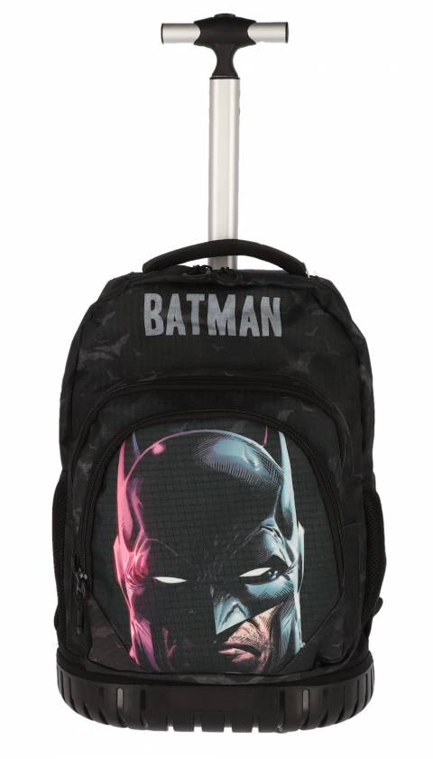 Ghiozdan troler DC Comics Batman Face FAN GTS, negru 47x32x25cm