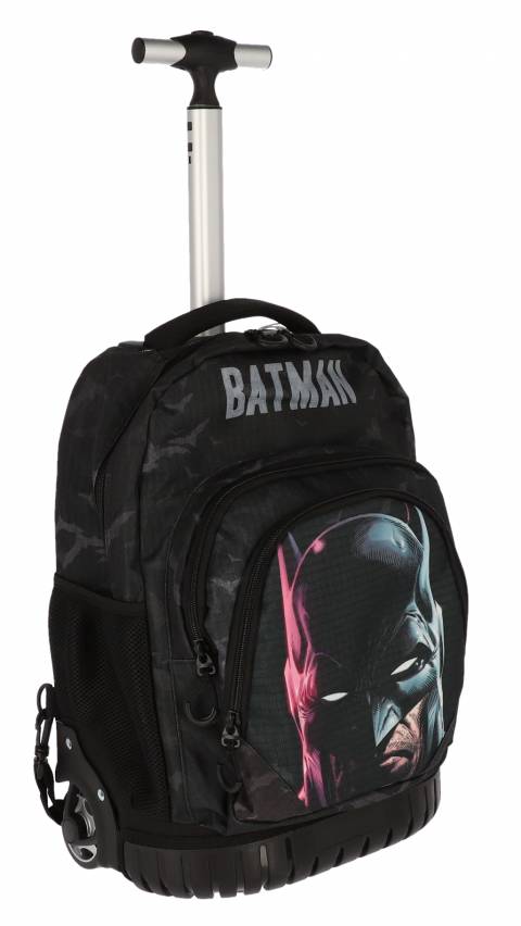 Ghiozdan troler DC Comics Batman Face FAN GTS, negru 47x32x25cm