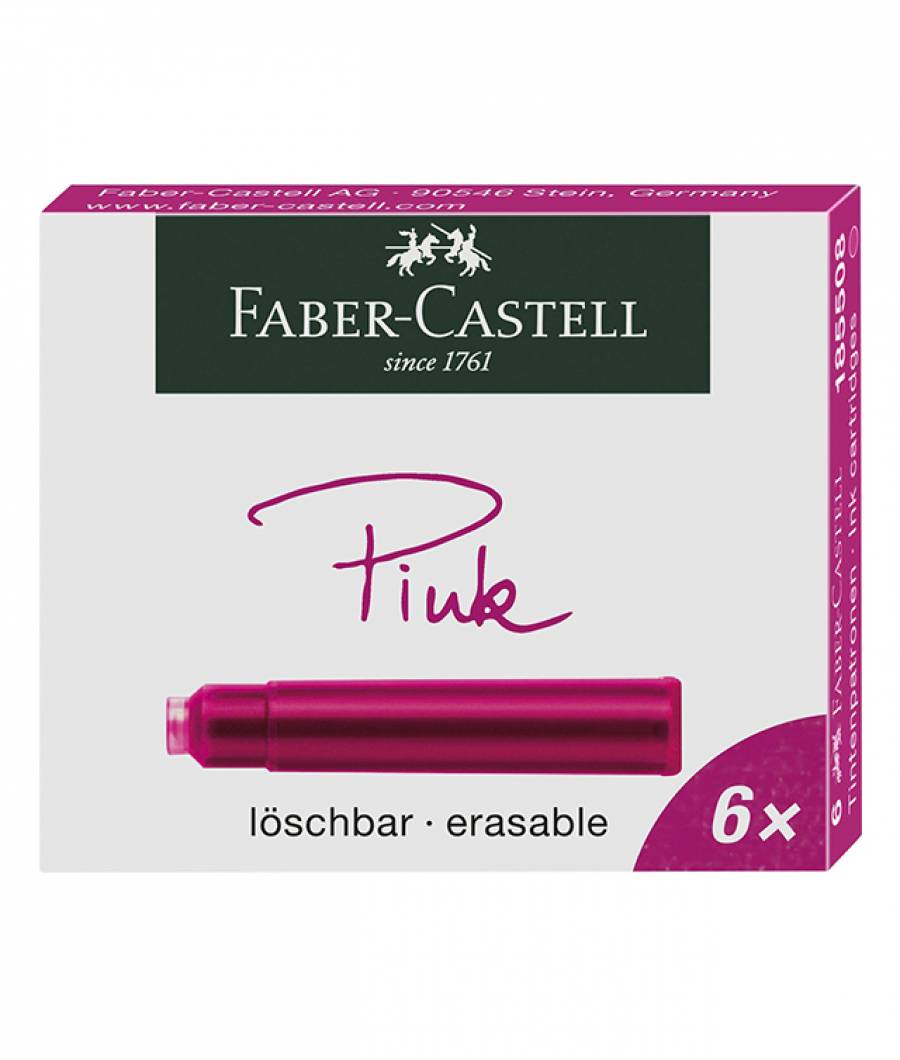 Cartuse Cerneala Mici Roz 6 Buc/cutie Faber-Castell