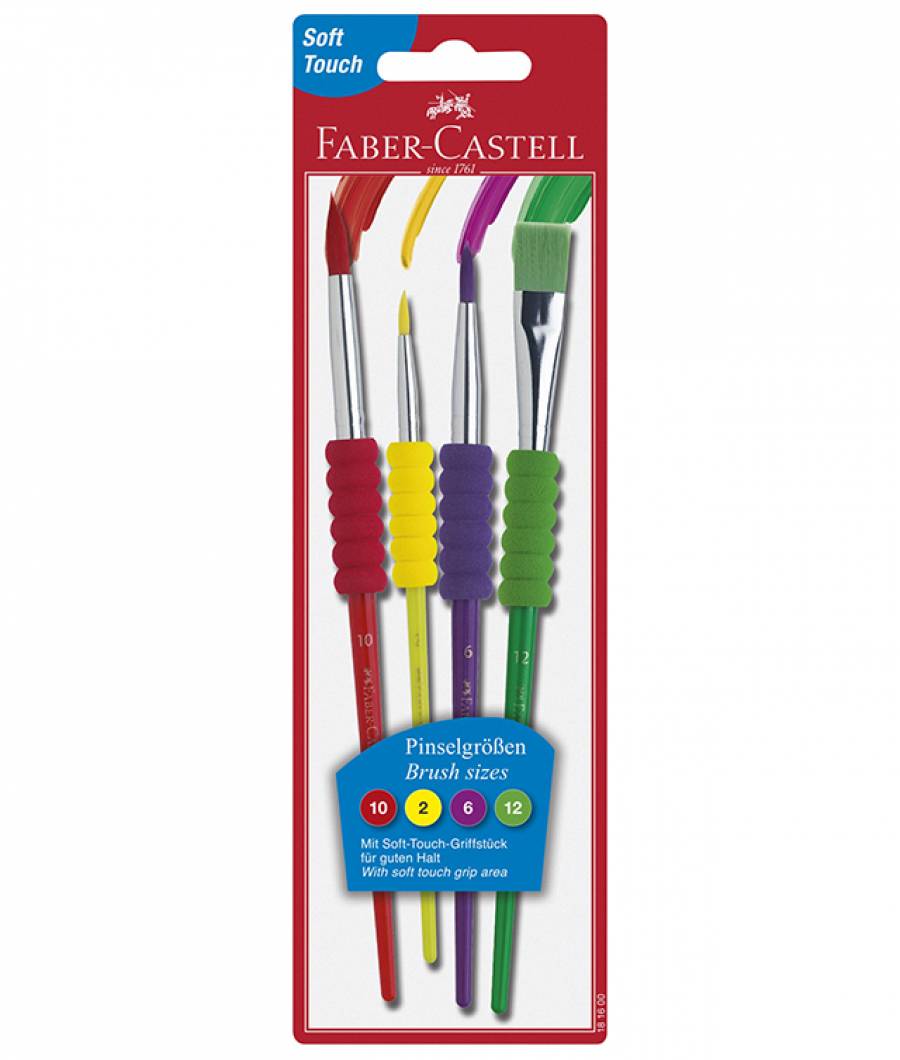 Pensula Soft Touch Set 4 Faber-Castell