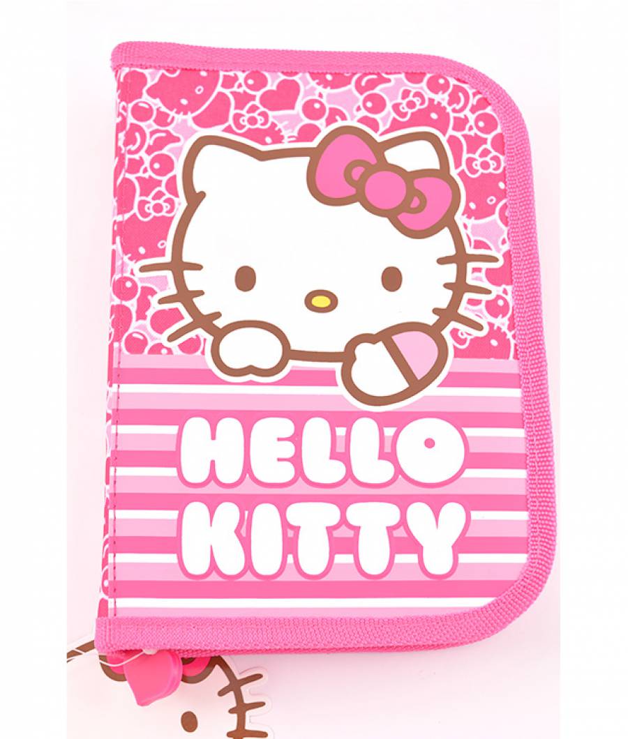 Penar Neechipat  1 fermoar 2 extensii Hello Kitty Roz Dungi Hello K