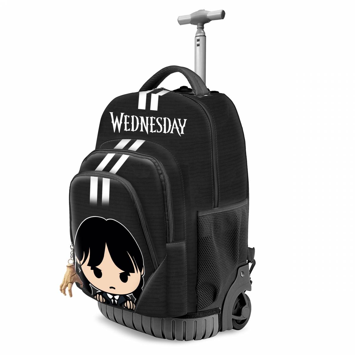 Ghiozdan troler Wednesday Trolley Cute gri 47x32x25cm