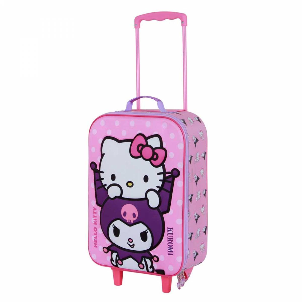 Valiza Troler copii Hello Kitty Playful roz 52x33x17cm