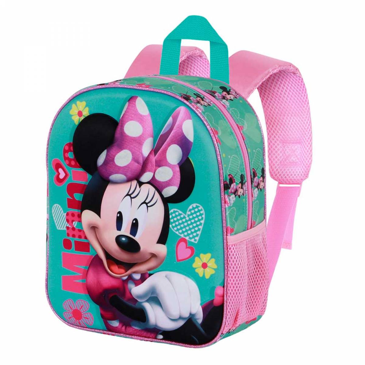 Ghiozdan Disney Minnie Mouse Pose Elite 3D, roz 10x25x30cm