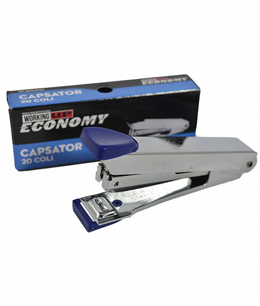 Capsator inox 20 file (capse no 10) W-UP Economic ALBASTRU