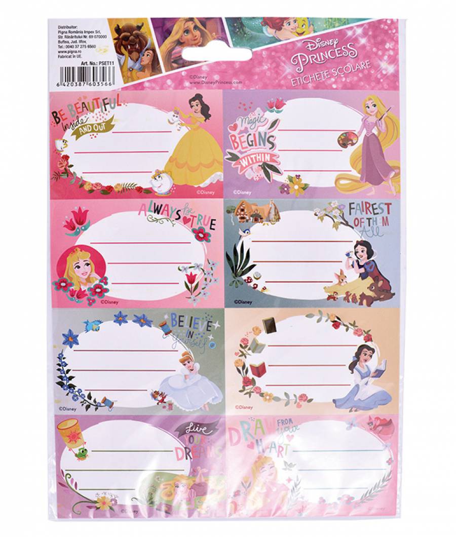 Etichete scolare 40/set Princess R