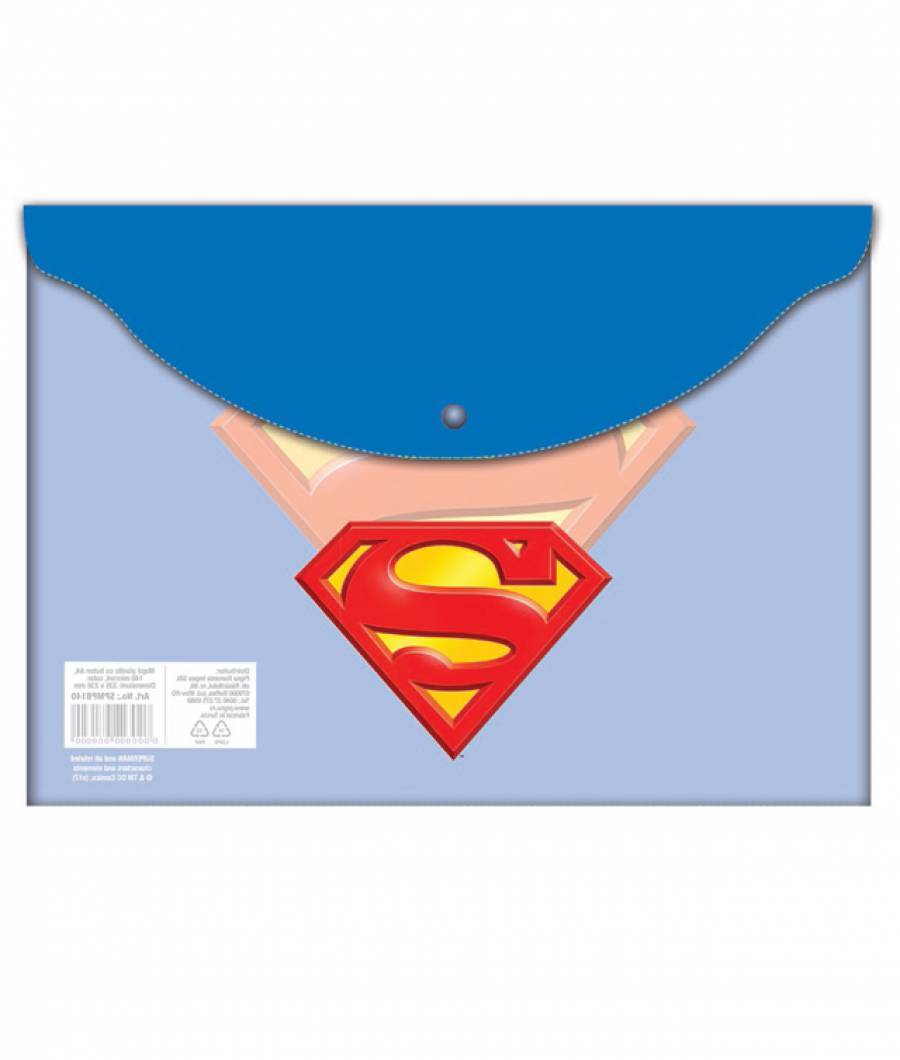 Mapa  plastic  cu buton A4, Superman
