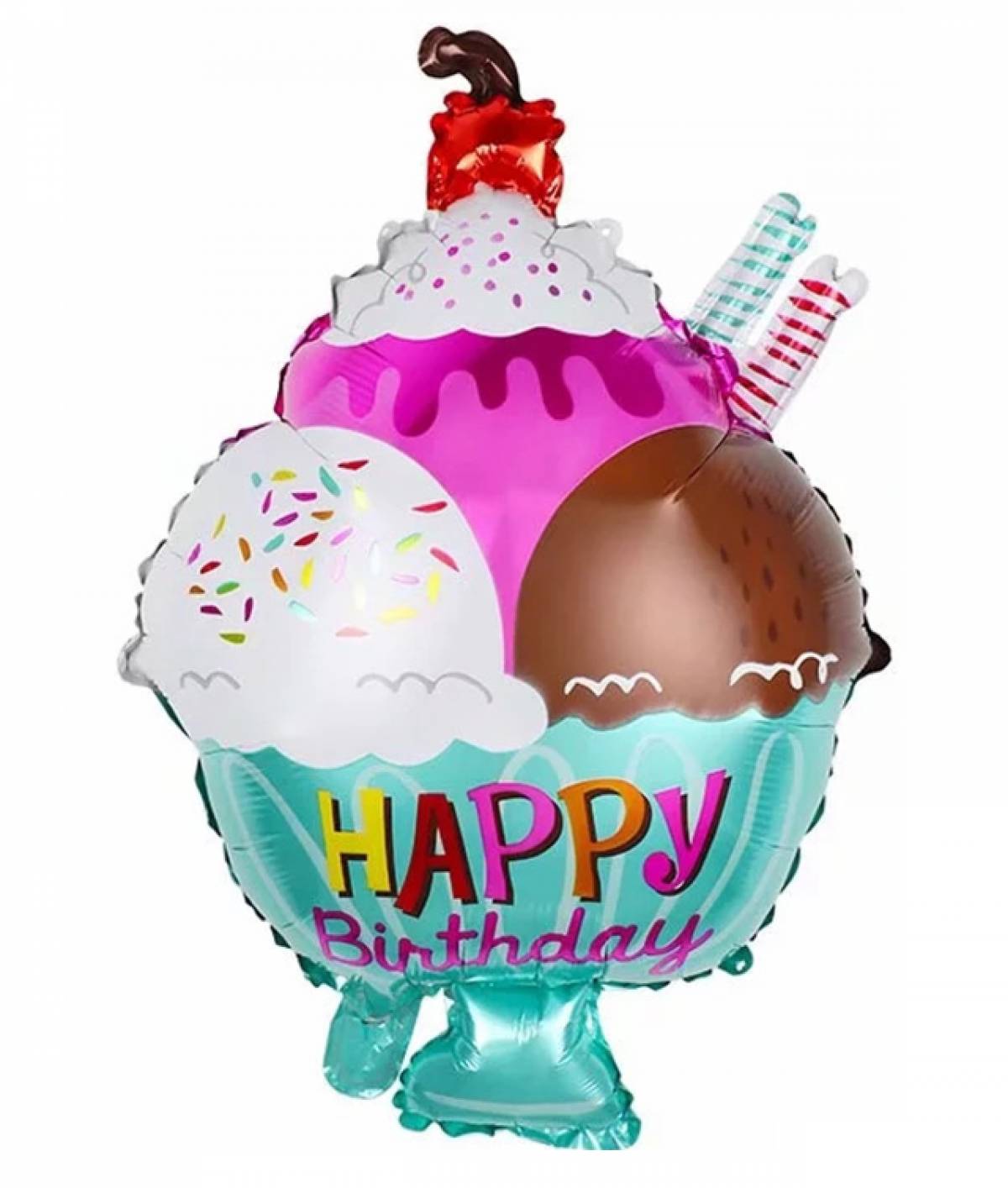 Balon Ice Cream 75x50cm Happy Birthday
