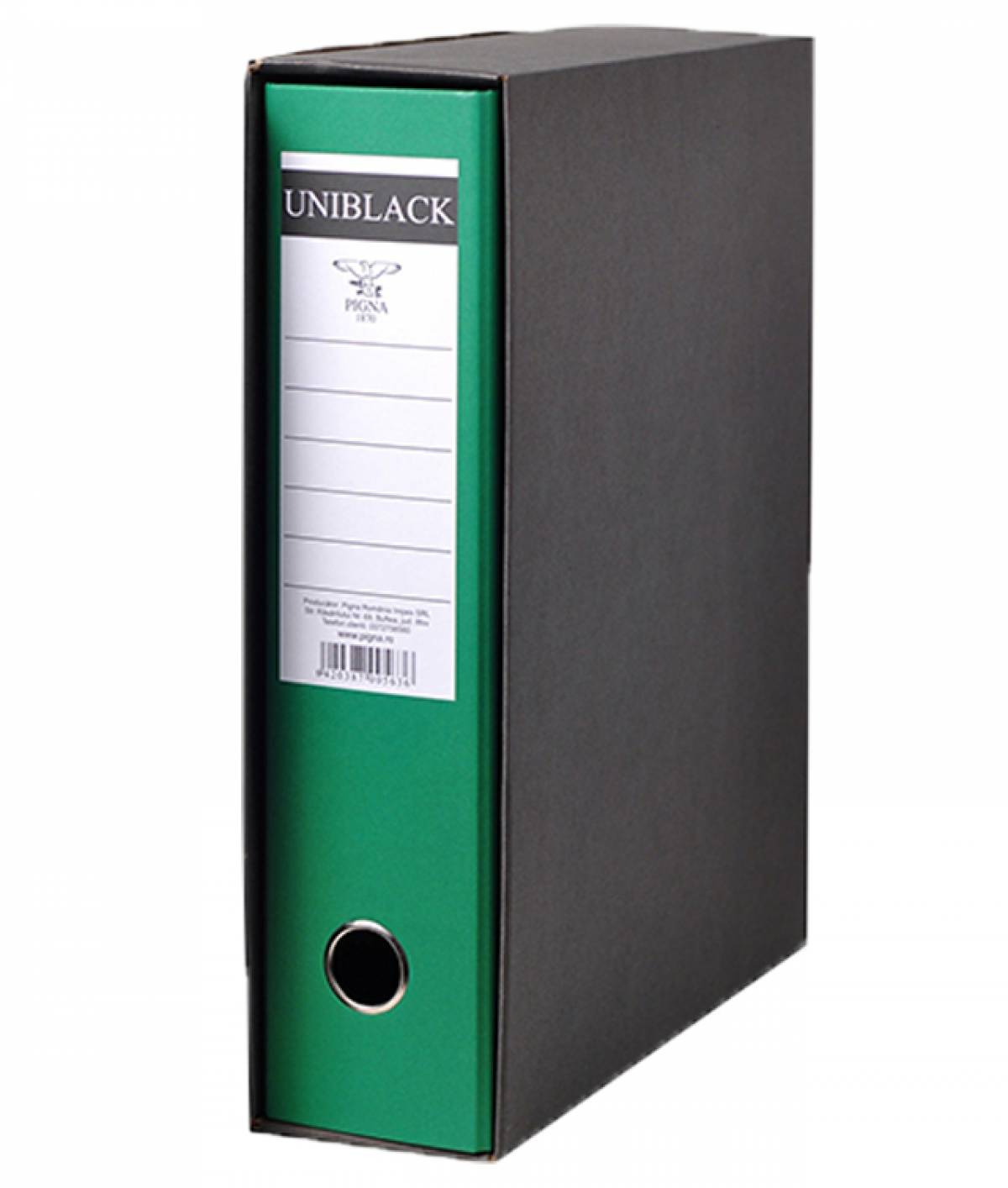 Biblioraft, UNIBLACK 8 cm verde cu cutie