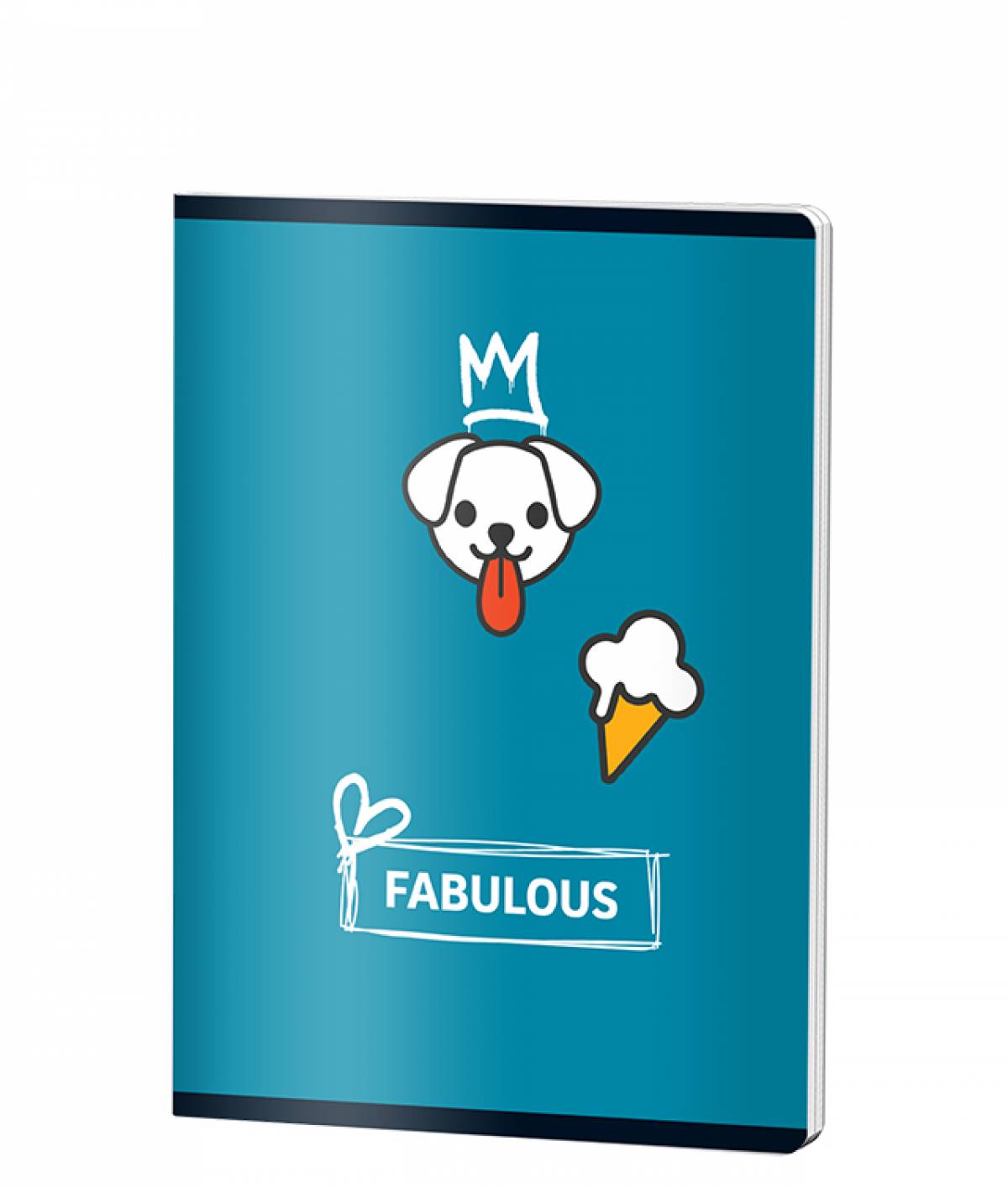 Caiet Dictando, A5, GOOD VIBES, 80file, 70 gr, FABULOUS DOG