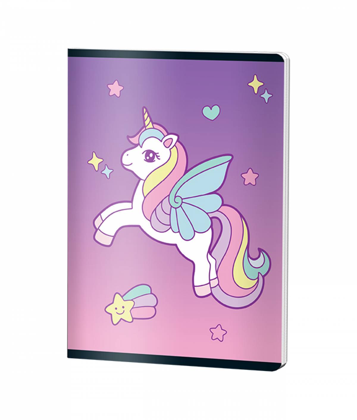 Caiet Dictando, A5, Pigna Clasic, 80file, 70 gr, UNICORN RAINBOW