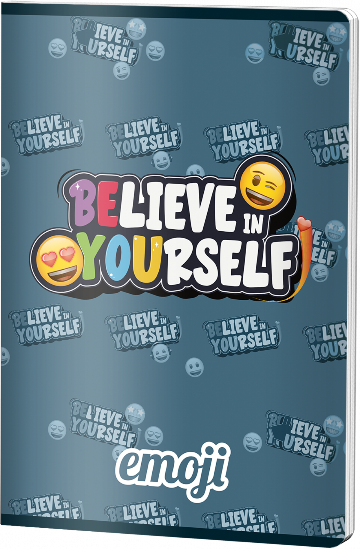 Caiet Matematica, A4 Studentesc, Emoji, coperta plastic, 60 file, hartie 70gr, BELIEVE YOURSELF