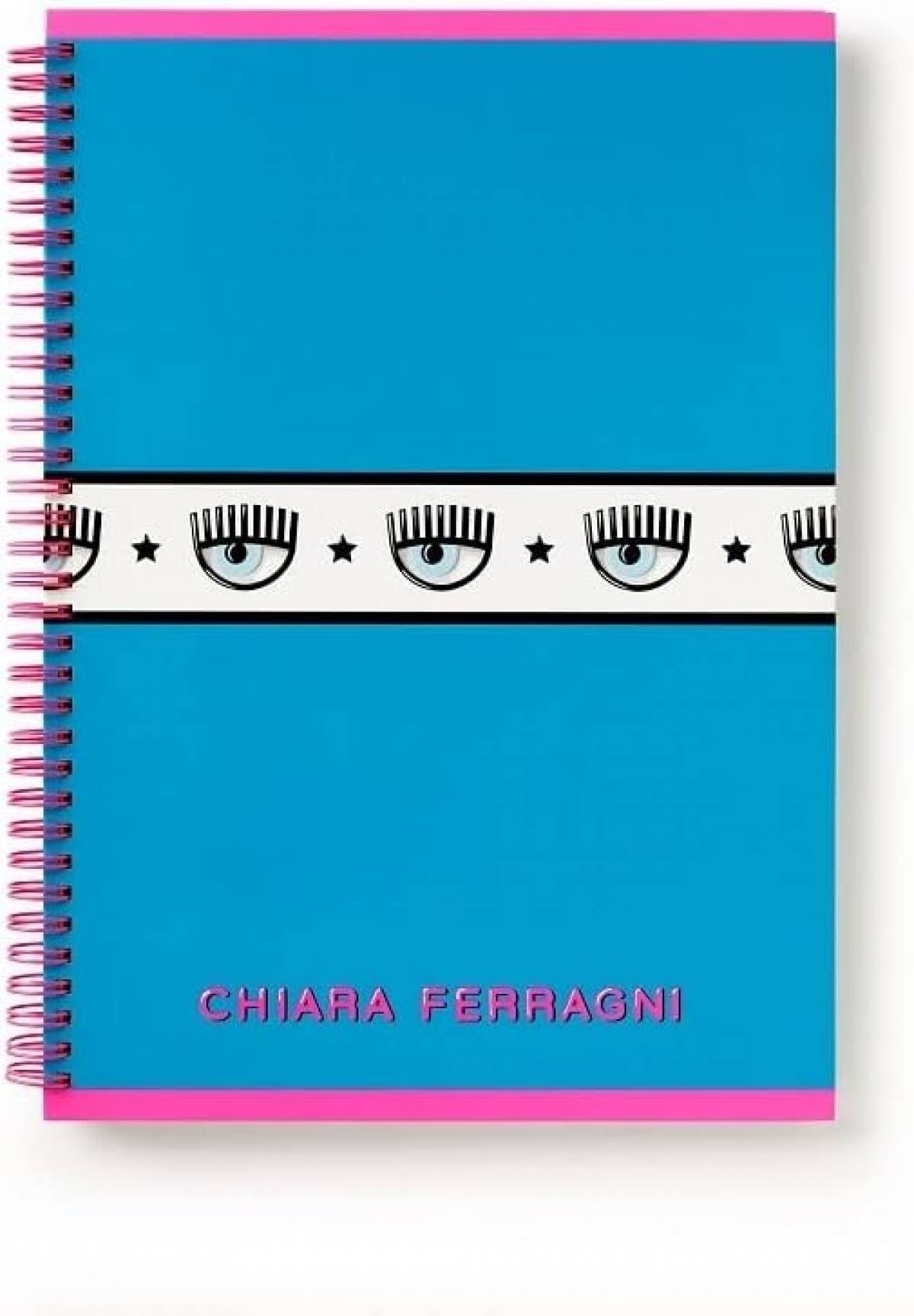 Caiet spira Chiara Ferragni A4 D 42 file hartie FSC 80gr coperta 150gr albastru neon