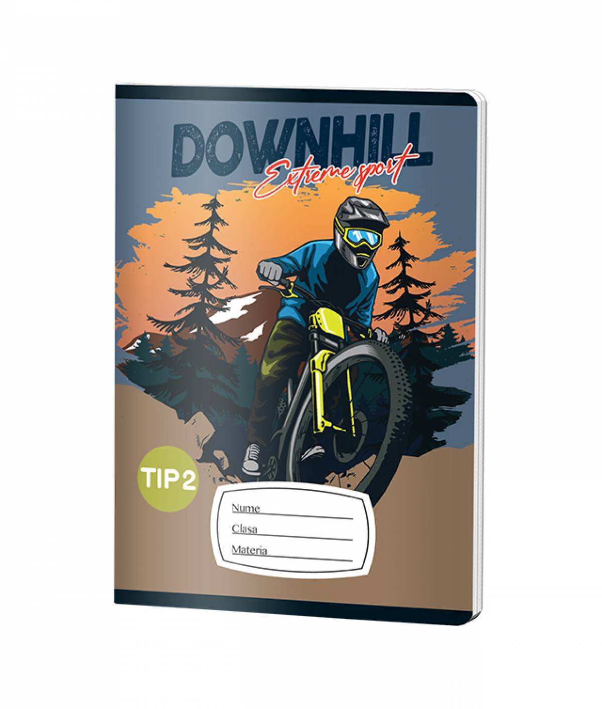 Caiet Tip2 BAIETI, A5, Pigna, 24 file, hartie 70gr, BICI COBORARE