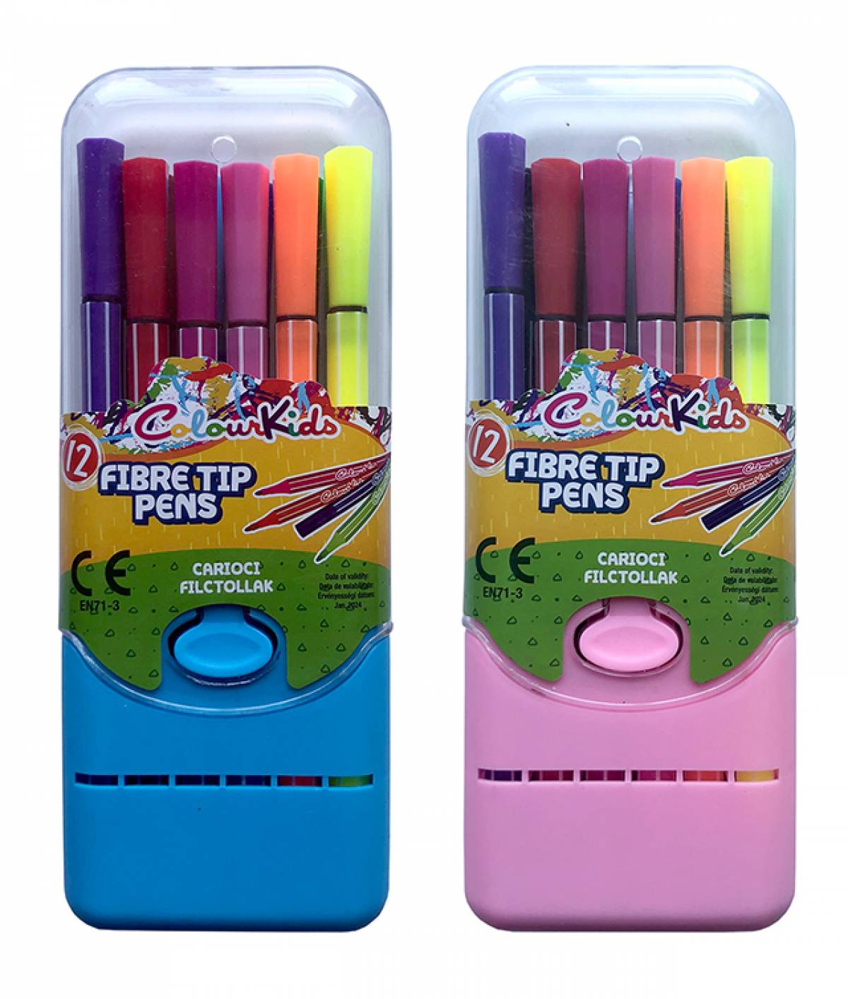Carioci cutie plastic 12 culori Colour KIDS