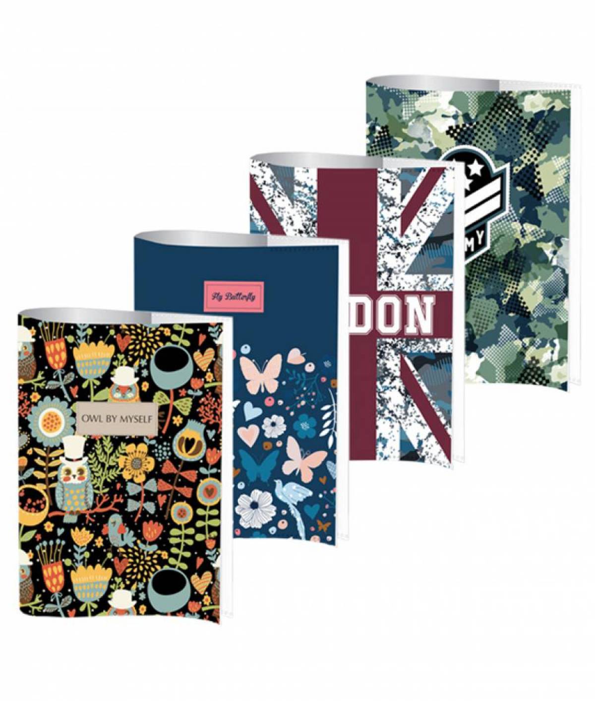 Coperta A4 color PP cristal 3buc xset Baieti (AKCOPOA4)