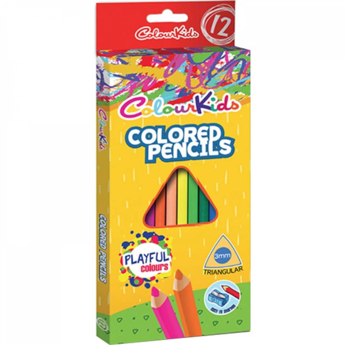Creioane Color CK 12 culori Triunghiulare 3 mm Colour KIDS