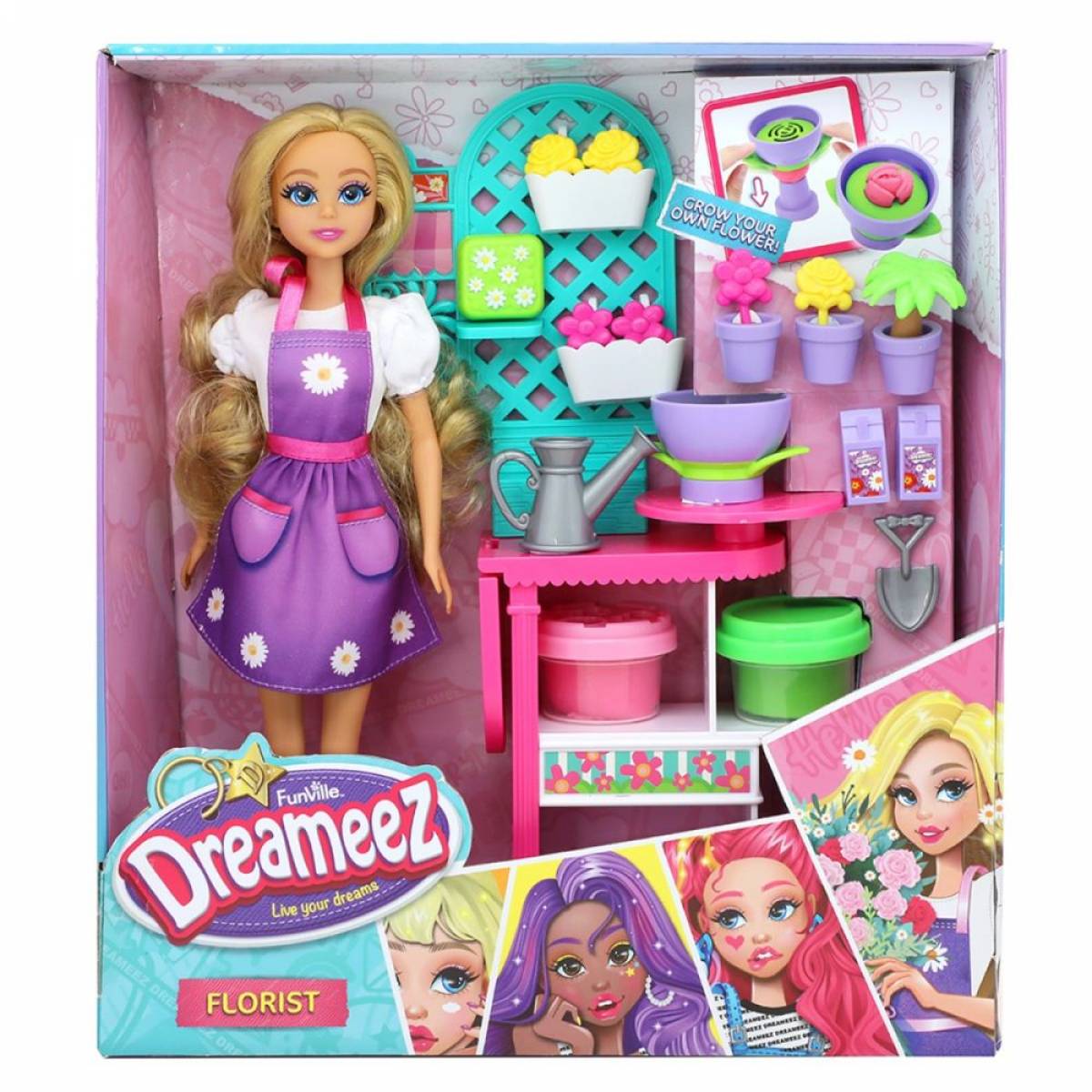 Jucarie DREAMEEZ - PAPUSA CU ACCESORII PENTRU GRADINARIT