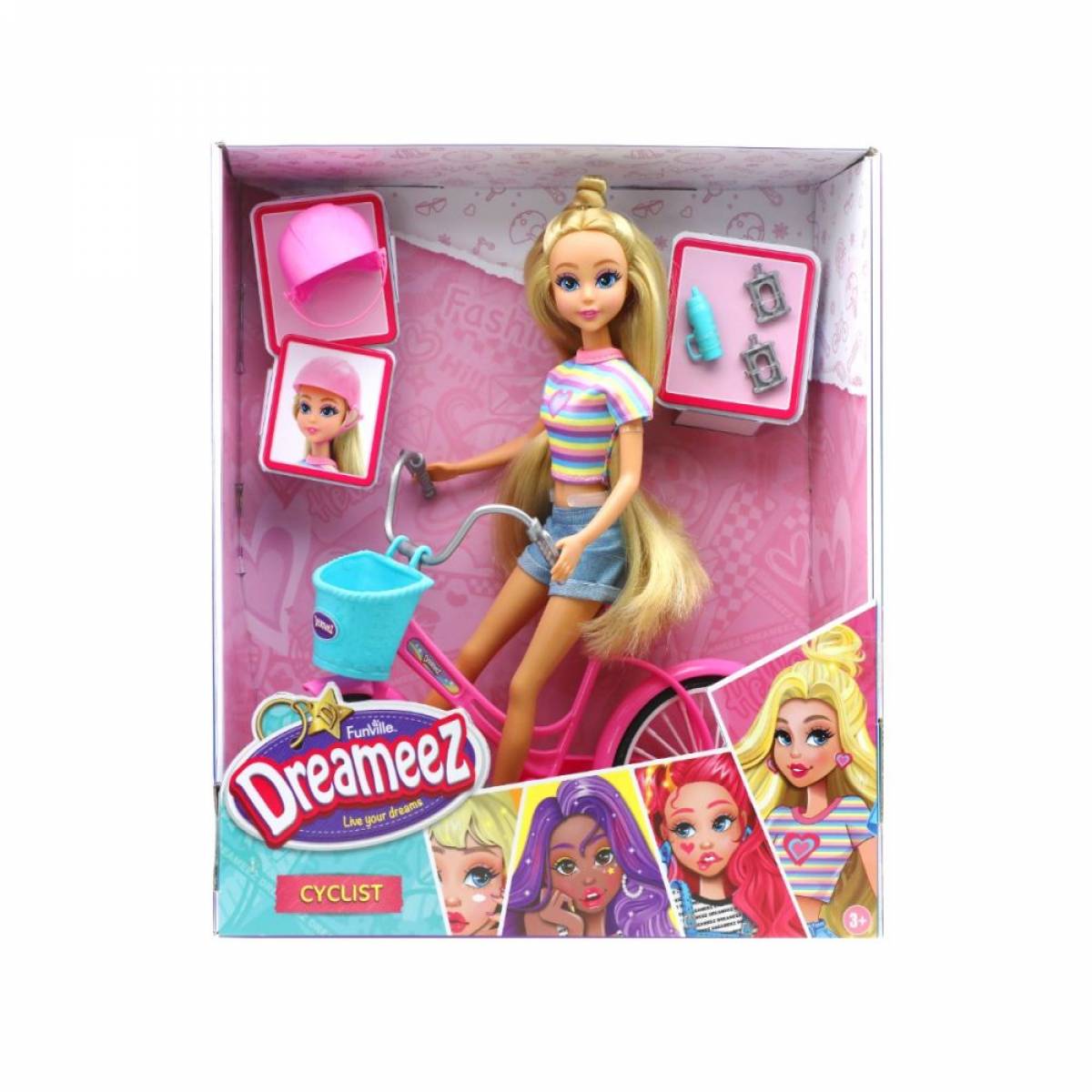 Jucarie DREAMEEZ - PAPUSA CU BICICLETA