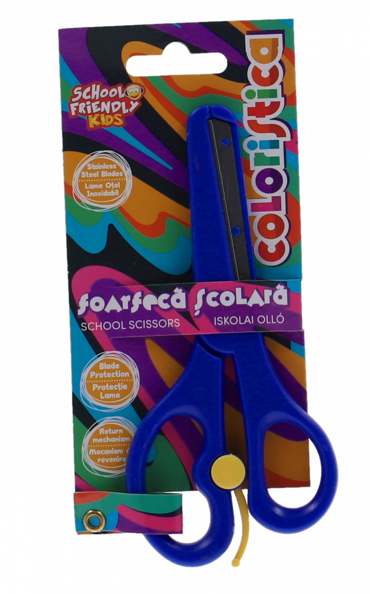 Foarfeca cu protectie blister Coloristica