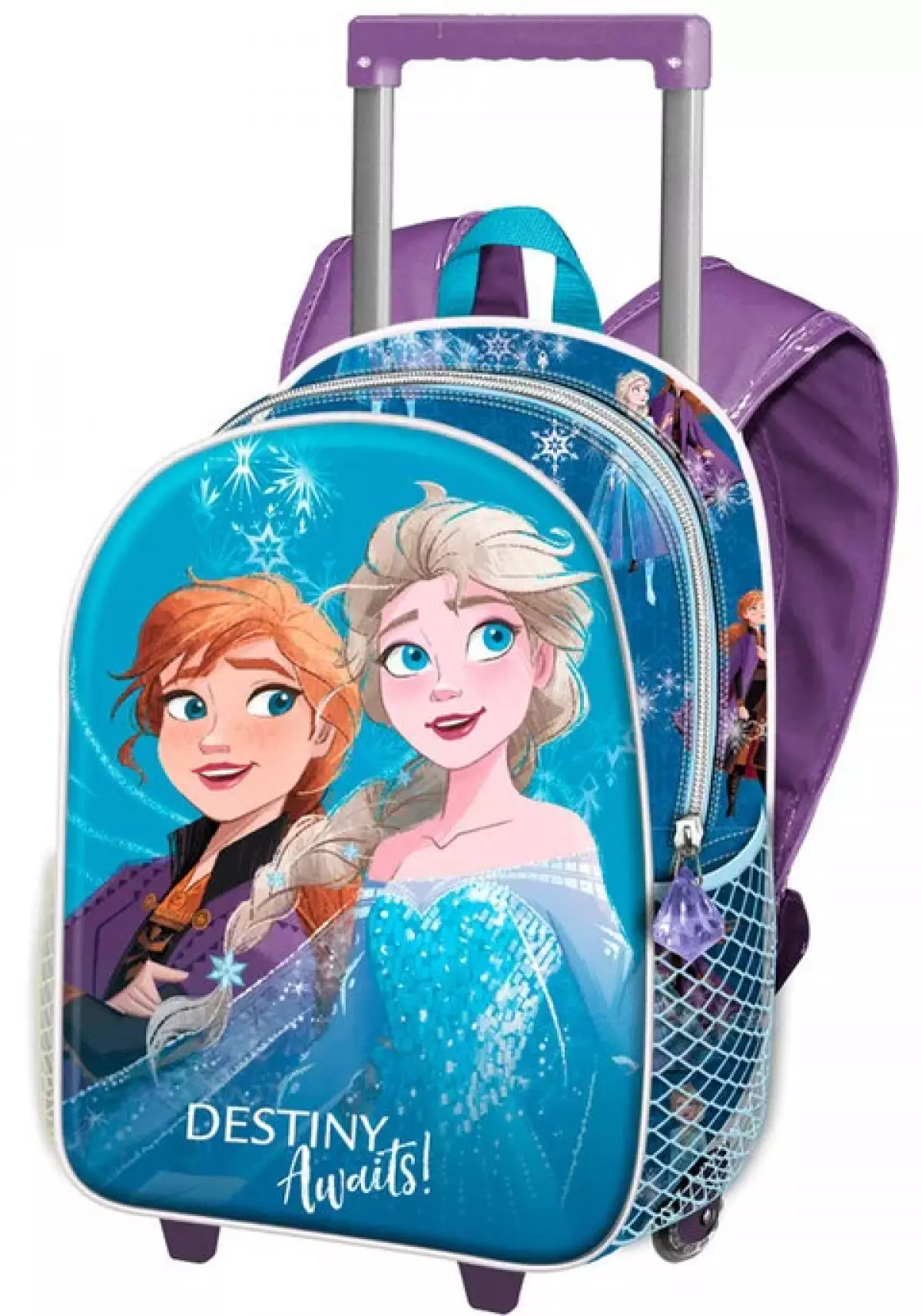 Ghiozdan Troller Prescolari, Frozen 2 3D, 1 Compartiment, Alb, 26cm x 34cm x 13cm