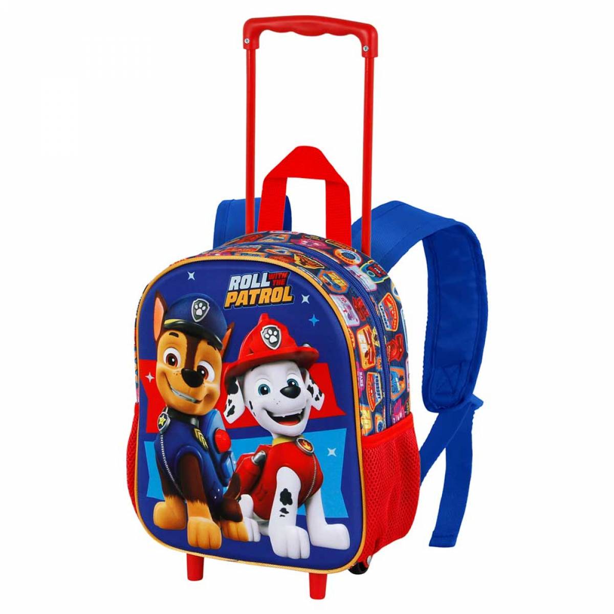 Ghiozdan Troller Prescolari, Paw Patrol Friendship 3D, 1 Compartiment, 2 Buzunare, Albastru, 26cm x 34cm x 13cm