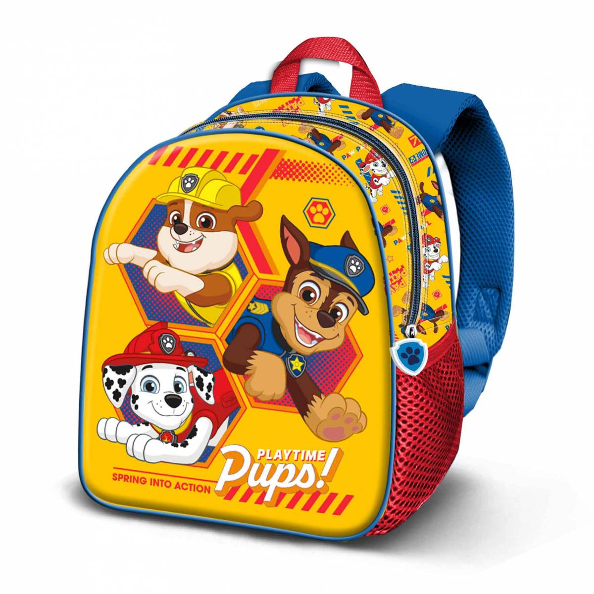 Ghiozdan Prescolari, Paw Patrol Playful 3D, 1 Compartiment, 2 Buzunare, Galben, 26cm x 31cm x 11cm