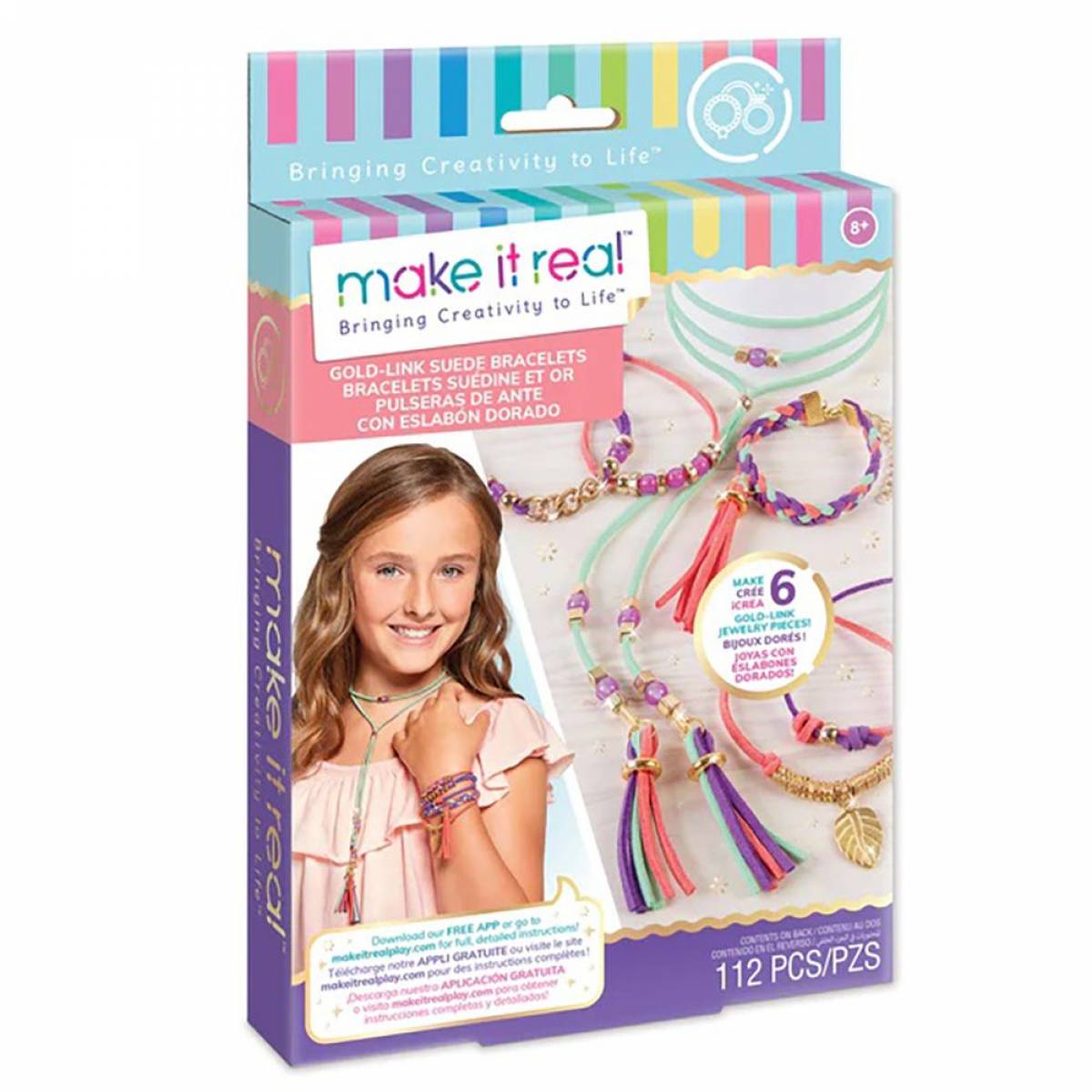 Jucarie MAKE IT REAL - SET DE CREAT BRATARI SI COLIERE