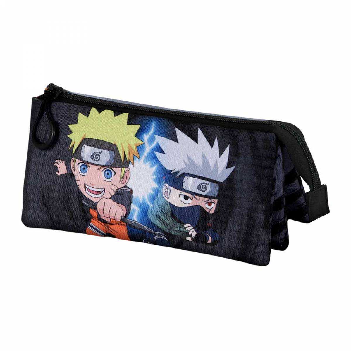 Penar Mic tip Etui, Naruto, 1 fermoar, Negru