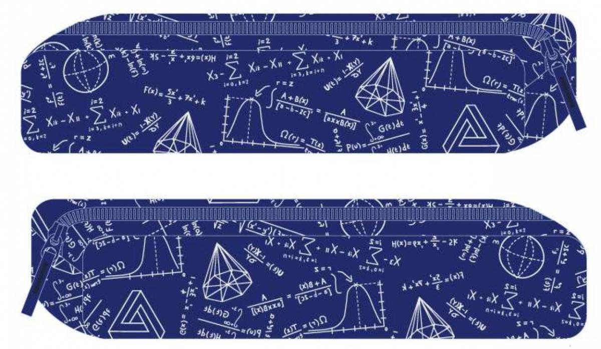 Penar SF Etui Slim 1Fermoar ALBASTRU Matematica