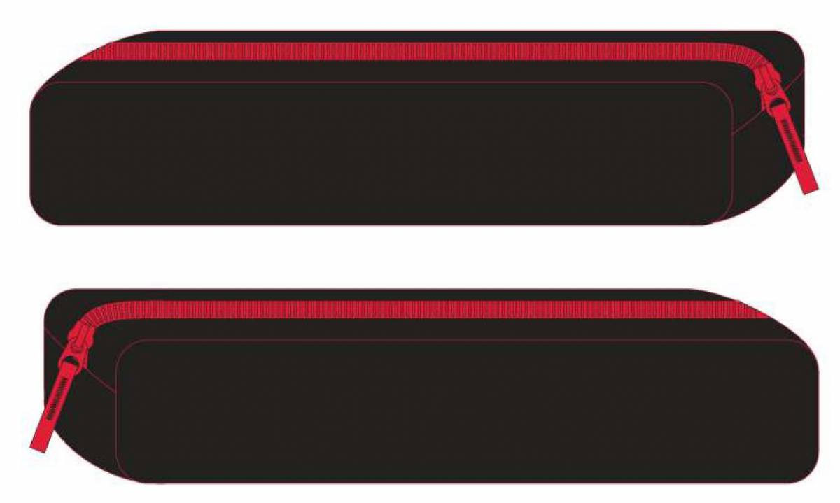 Penar SF Etui Slim 1Fermoar NEGRU Simplu