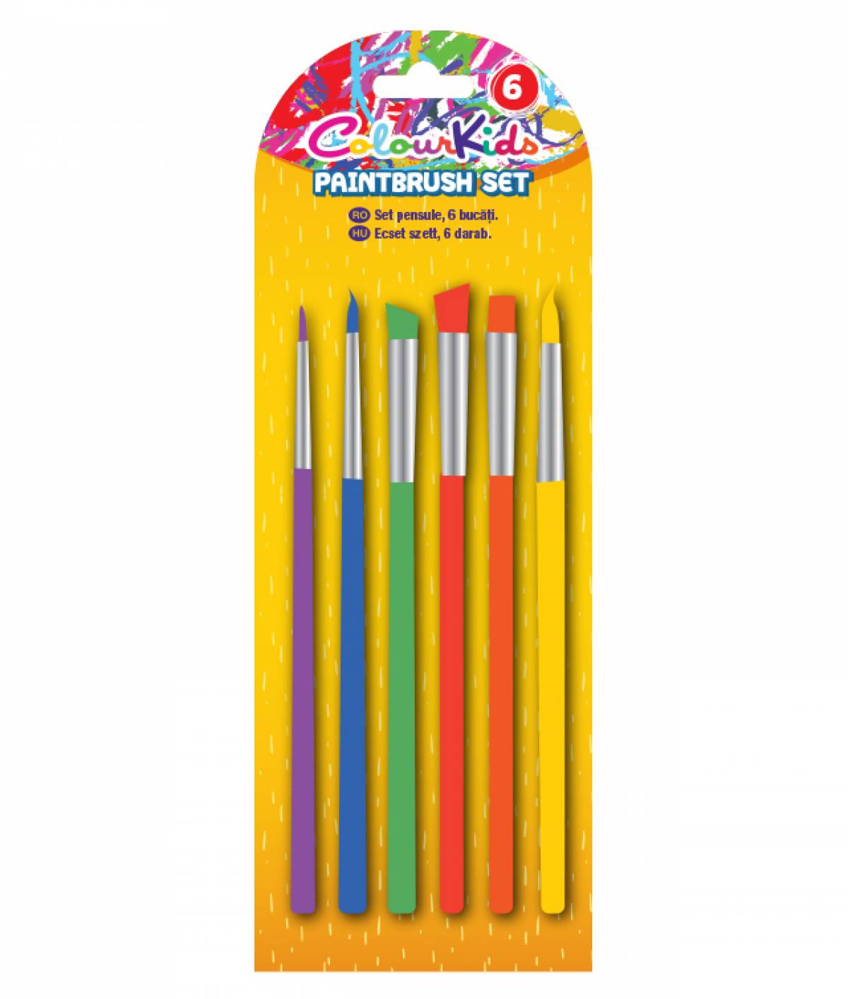 Pensule COLOUR KIDS 6buc nr 2 4 6 8 10 12