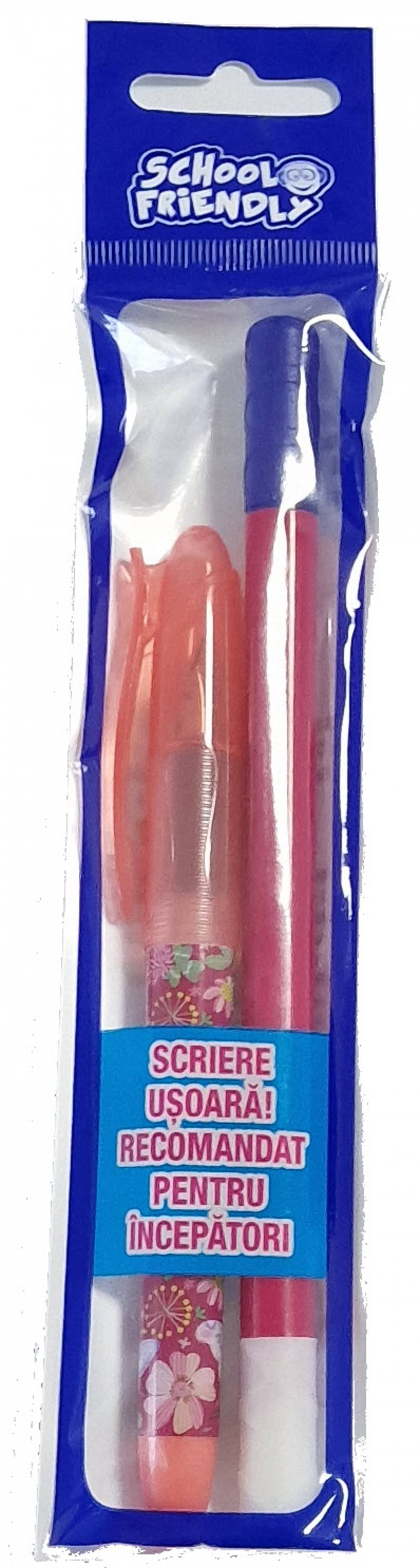 Stilou Basic SF blister cu 1 corector si 1 rezerva FLUTURI