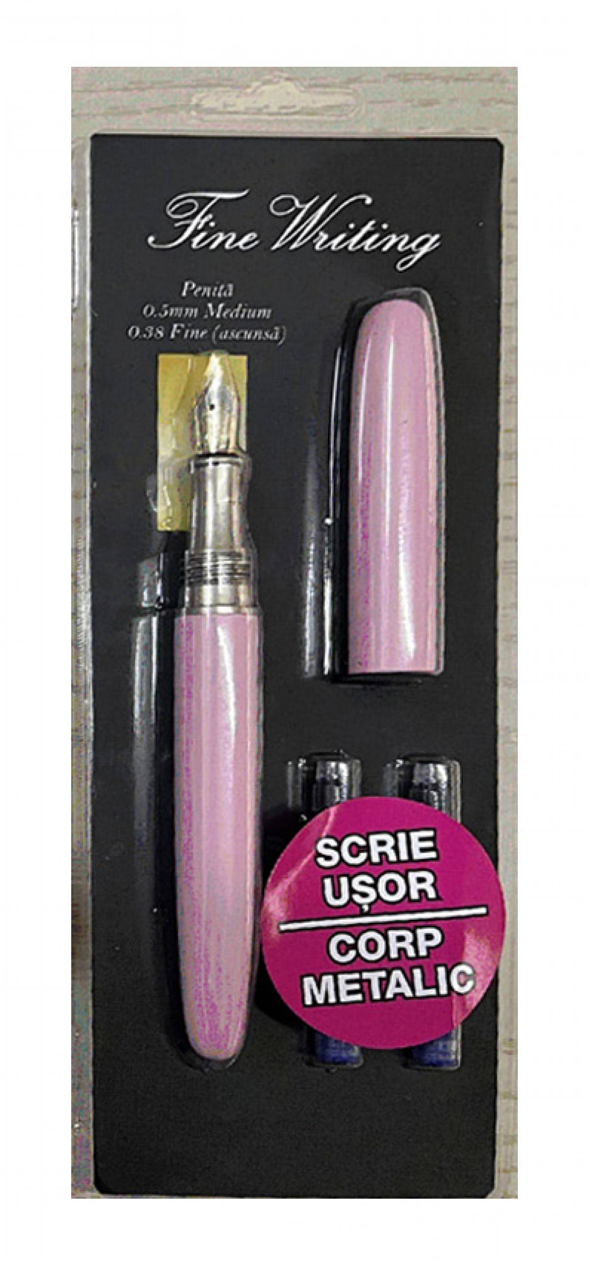 Stilou F318 Roz Metalic Penita Iridium in blister