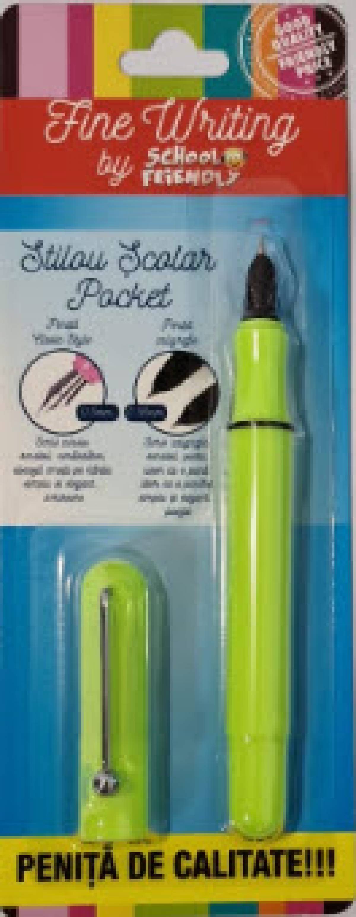 Stilou SCOLAR FW Pocket Verde Penita Iridium ASCUNSA