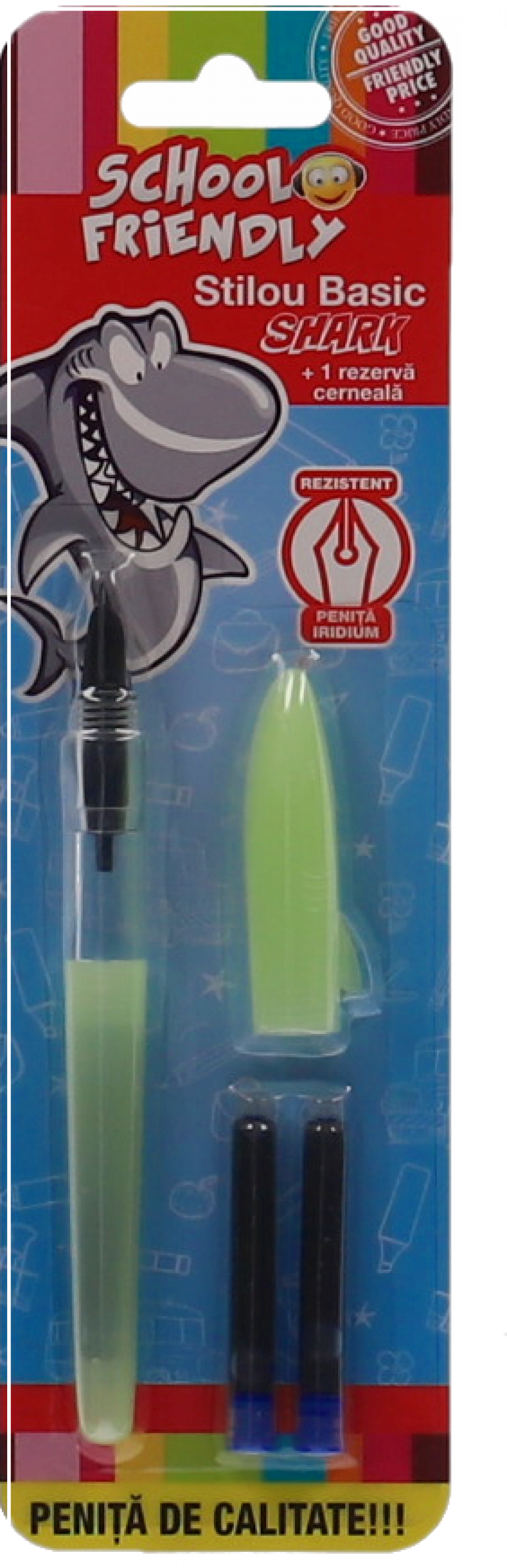 Stilou SCOLAR SHARK Penita Iridium ASCUNSA VERDE PAL