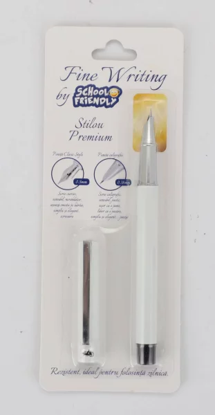 Stilou SCOLAR FOR ME Penita Ascunsa Alb in BLISTER